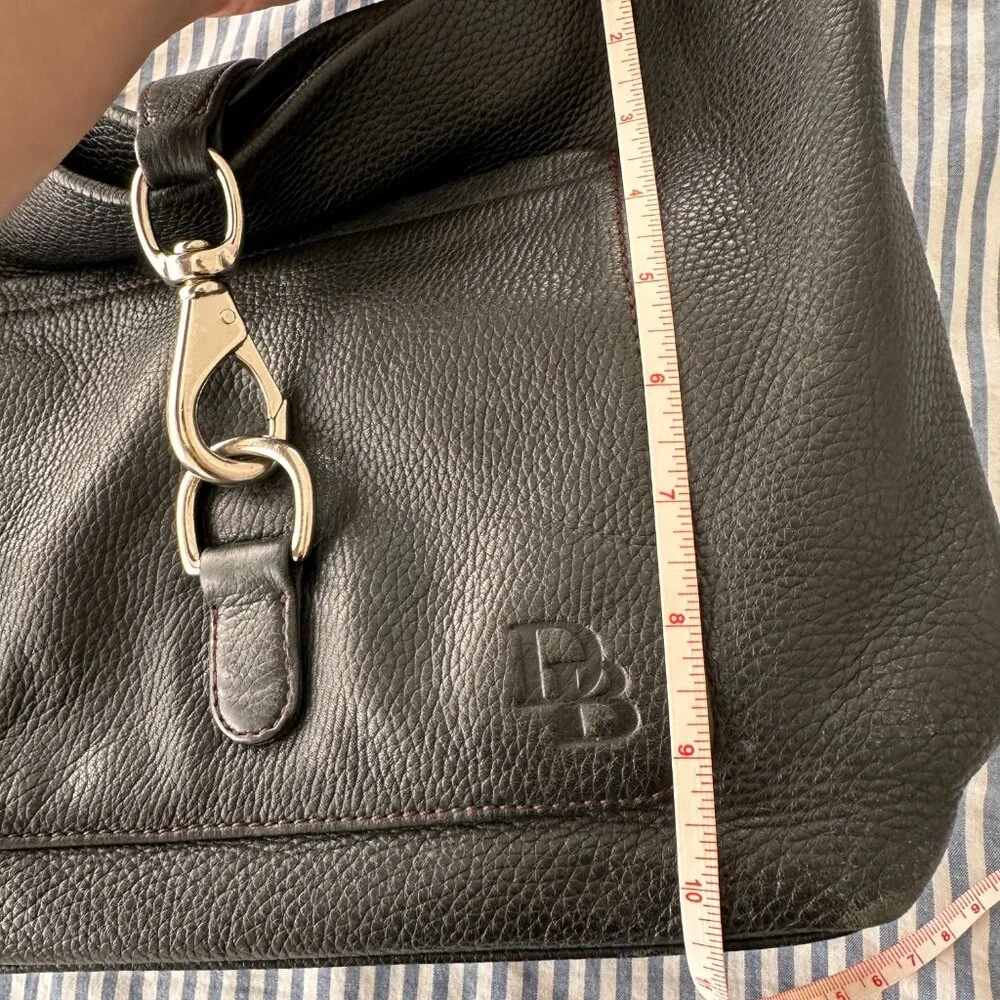 Vintage Dooney and Bourke Pebbled Leather Lock Annalisa Hobo - Picture 9 of 15